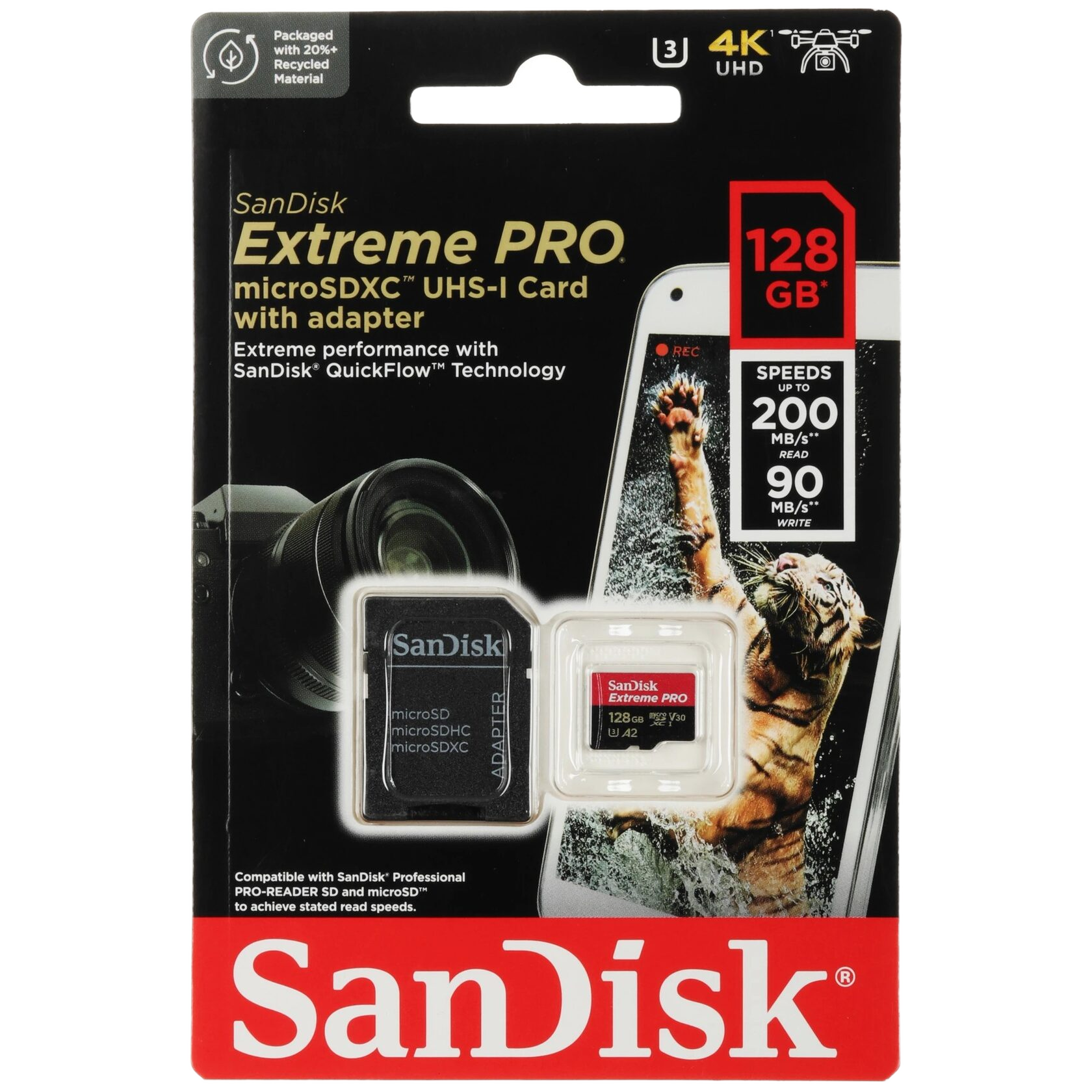 Карта памяти SanDisk Extreme Pro 128 ГБ